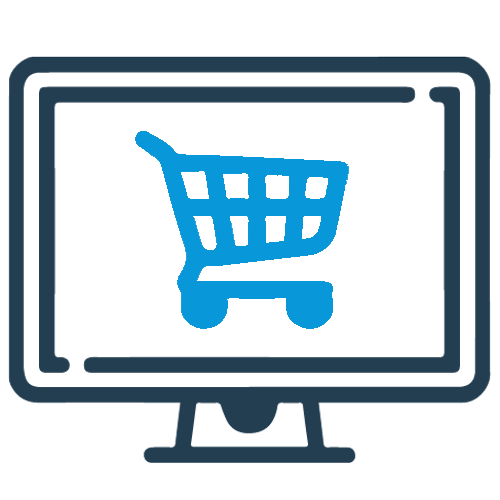 E-commerce website on a computer screen