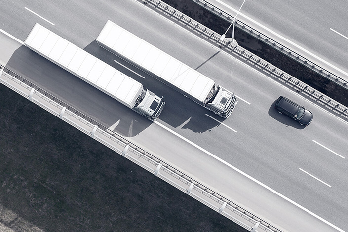 2 trucks carry national transport