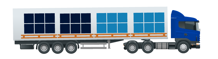 Truck for national transport at partial load