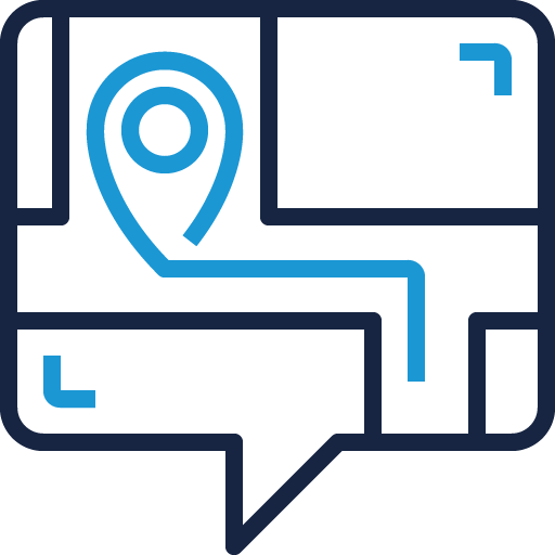 Map for tracking shipments