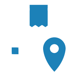 Schermo di un computer e simbolo di geolocalizzazione